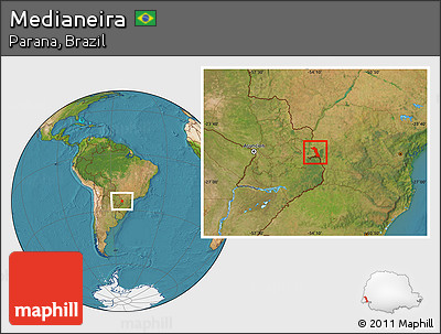 Satellite Location Map of Medianeira