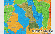 Satellite Map of Medianeira, political outside