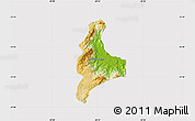 Physical Map of Morretes, cropped outside