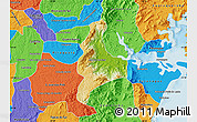 Physical Map of Morretes, political outside