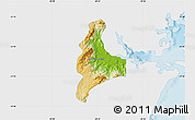 Physical Map of Morretes, single color outside