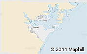 Classic Style 3D Map of Paranagua, single color outside