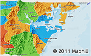 Political 3D Map of Paranagua