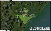 Satellite 3D Map of Paranagua, darken
