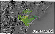 Satellite 3D Map of Paranagua, desaturated