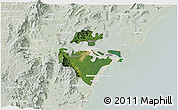 Satellite 3D Map of Paranagua, lighten