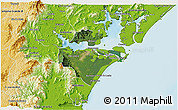Satellite 3D Map of Paranagua, physical outside