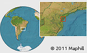Satellite Location Map of Paranagua