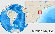 Shaded Relief Location Map of Paranagua