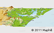 Physical Panoramic Map of Paranagua