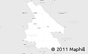 Silver Style Simple Map of Toledo