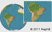 Satellite Location Map of Gameleira, within the entire country