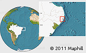 Satellite Location Map of Gameleira, highlighted country