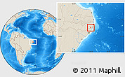 Shaded Relief Location Map of Gameleira