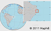 Gray Location Map of Recife