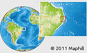 Physical Location Map of Recife