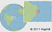 Savanna Style Location Map of Recife
