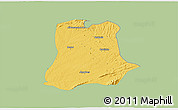 Savanna Style 3D Map of Sertania, single color outside