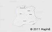 Silver Style 3D Map of Sertania, single color outside