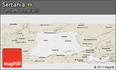 Classic Style Panoramic Map of Sertania
