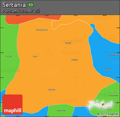 Political Simple Map of Sertania