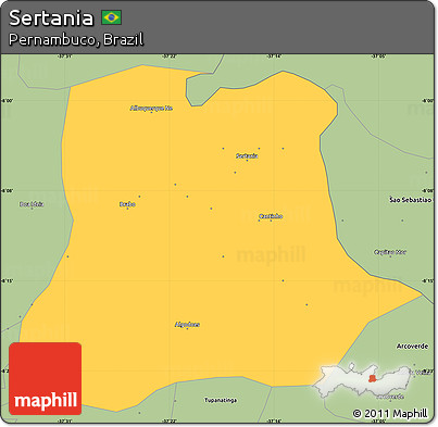 Savanna Style Simple Map of Sertania