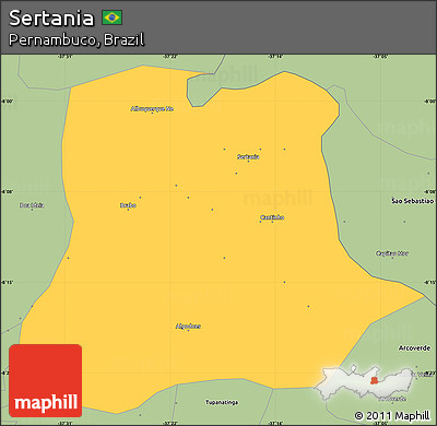 Savanna Style Simple Map of Sertania