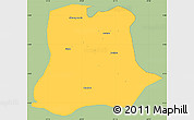 Savanna Style Simple Map of Sertania, single color outside