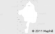 Silver Style Simple Map of Buriti dos Lopes