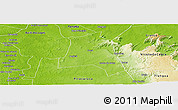 Physical Panoramic Map of Cocal