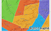 Political 3D Map of Manoel Emilio