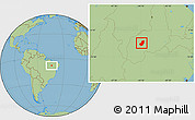 Savanna Style Location Map of Manoel Emilio