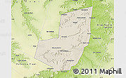 Shaded Relief Map of Manoel Emilio, physical outside