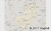 Shaded Relief Map of Manoel Emilio, semi-desaturated