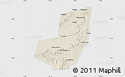 Shaded Relief Map of Manoel Emilio, single color outside