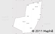 Silver Style Simple Map of Manoel Emilio, cropped outside