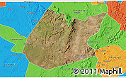 Satellite 3D Map of Pedro II, political outside
