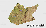 Satellite 3D Map of Pedro II, single color outside