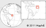Blank Location Map of Pedro II, within the entire country
