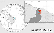 Blank Location Map of Pedro II, highlighted country, highlighted parent region