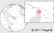 Blank Location Map of Pedro II, highlighted parent region