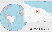 Gray Location Map of Pedro II, highlighted country
