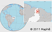 Gray Location Map of Pedro II, highlighted parent region