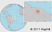 Gray Location Map of Pedro II