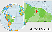 Political Location Map of Pedro II