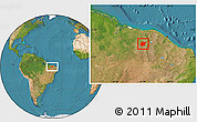 Satellite Location Map of Pedro II