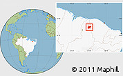 Savanna Style Location Map of Pedro II, highlighted country