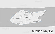 Gray Panoramic Map of Pedro II, single color outside