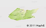 Physical Panoramic Map of Pedro II, cropped outside
