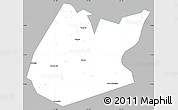 Gray Simple Map of Pedro II, single color outside